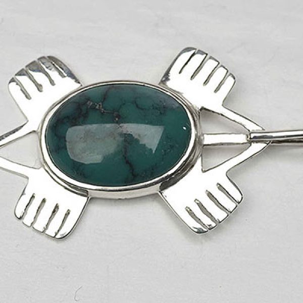 Turquoise Turtle - Sterling Silver